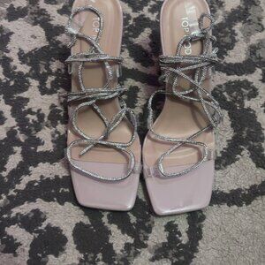 stylish heels with wrap around straps